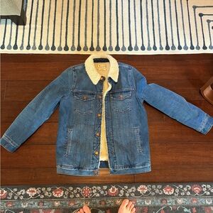 Madewell Oversized Denim Jacket with Sherpa Lining